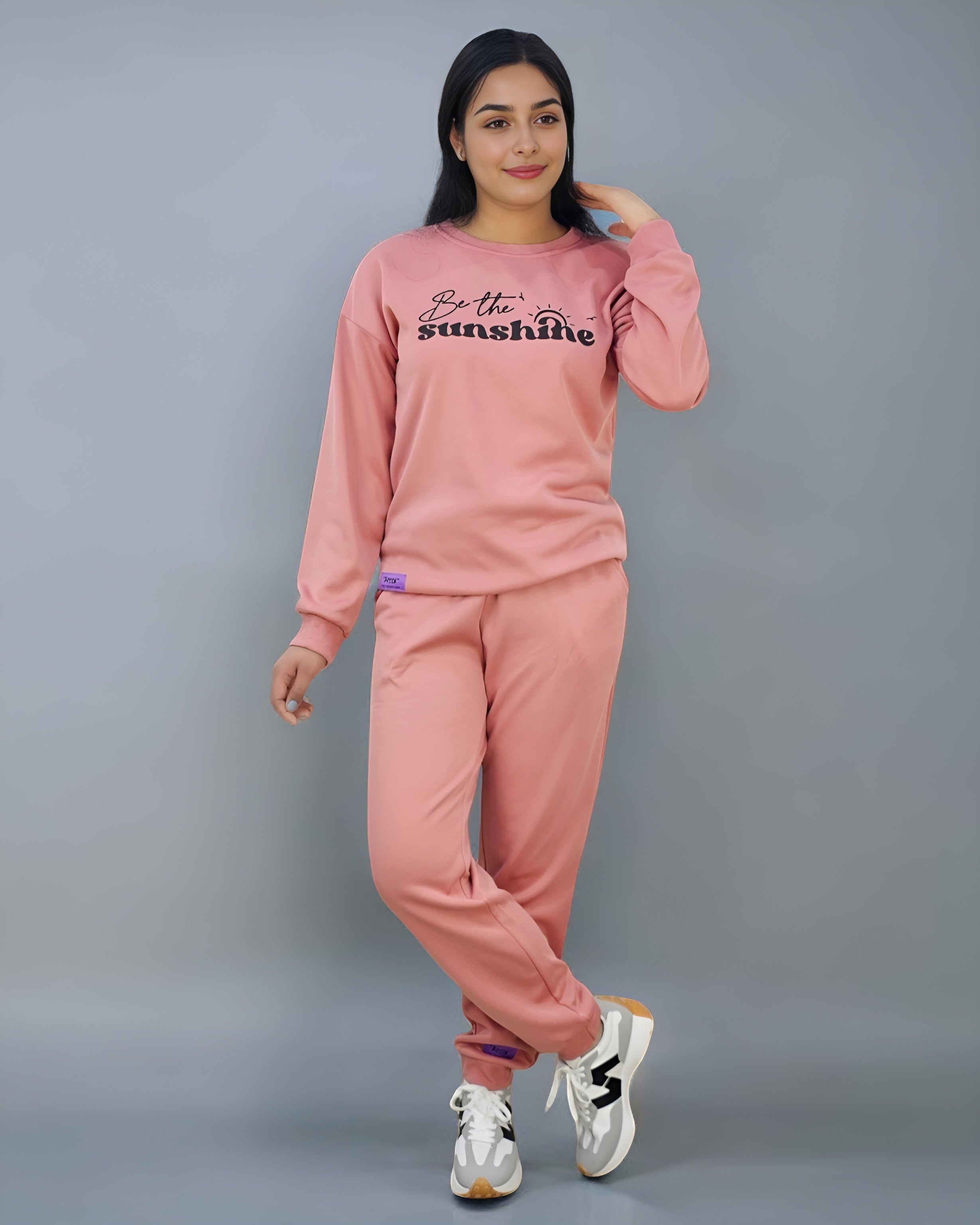 Ladies Solid Sweatshirt Joggers