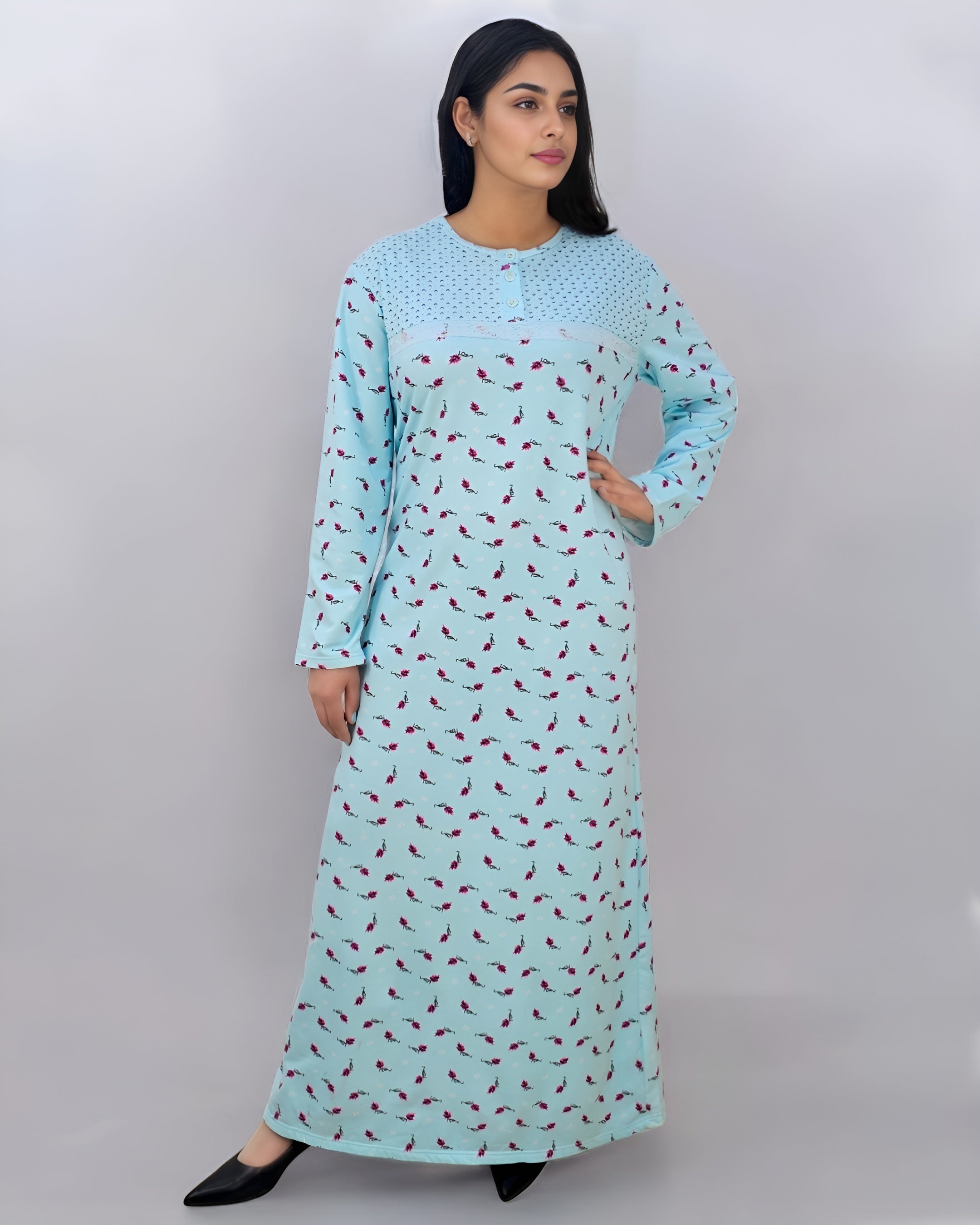 Ladies Long Sleeve Floral Full Sleeve Maxi