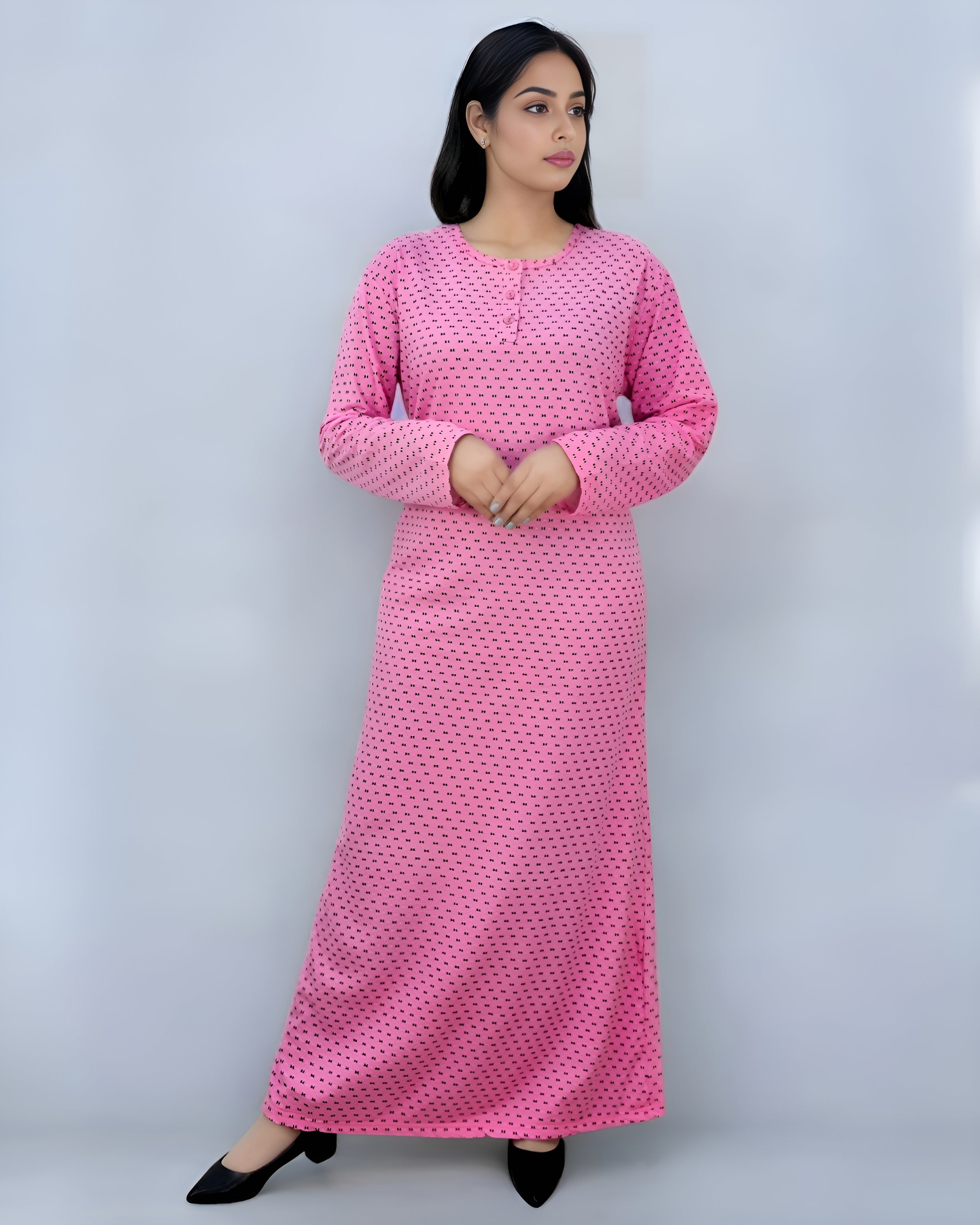 Ladies Cotton Printed Full Sleeve Maxi