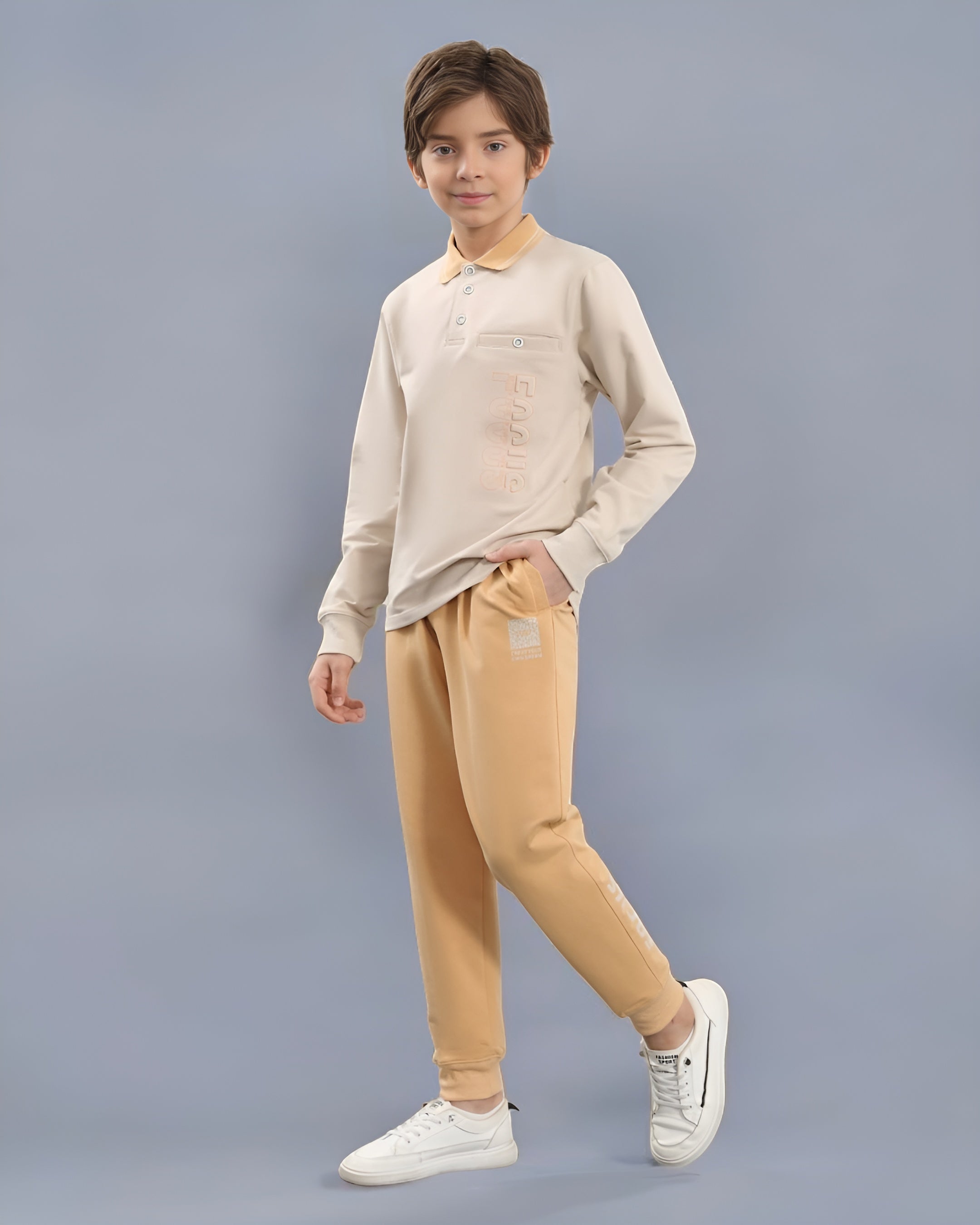 Boys Trendy Long Sleeve Jogging Suit