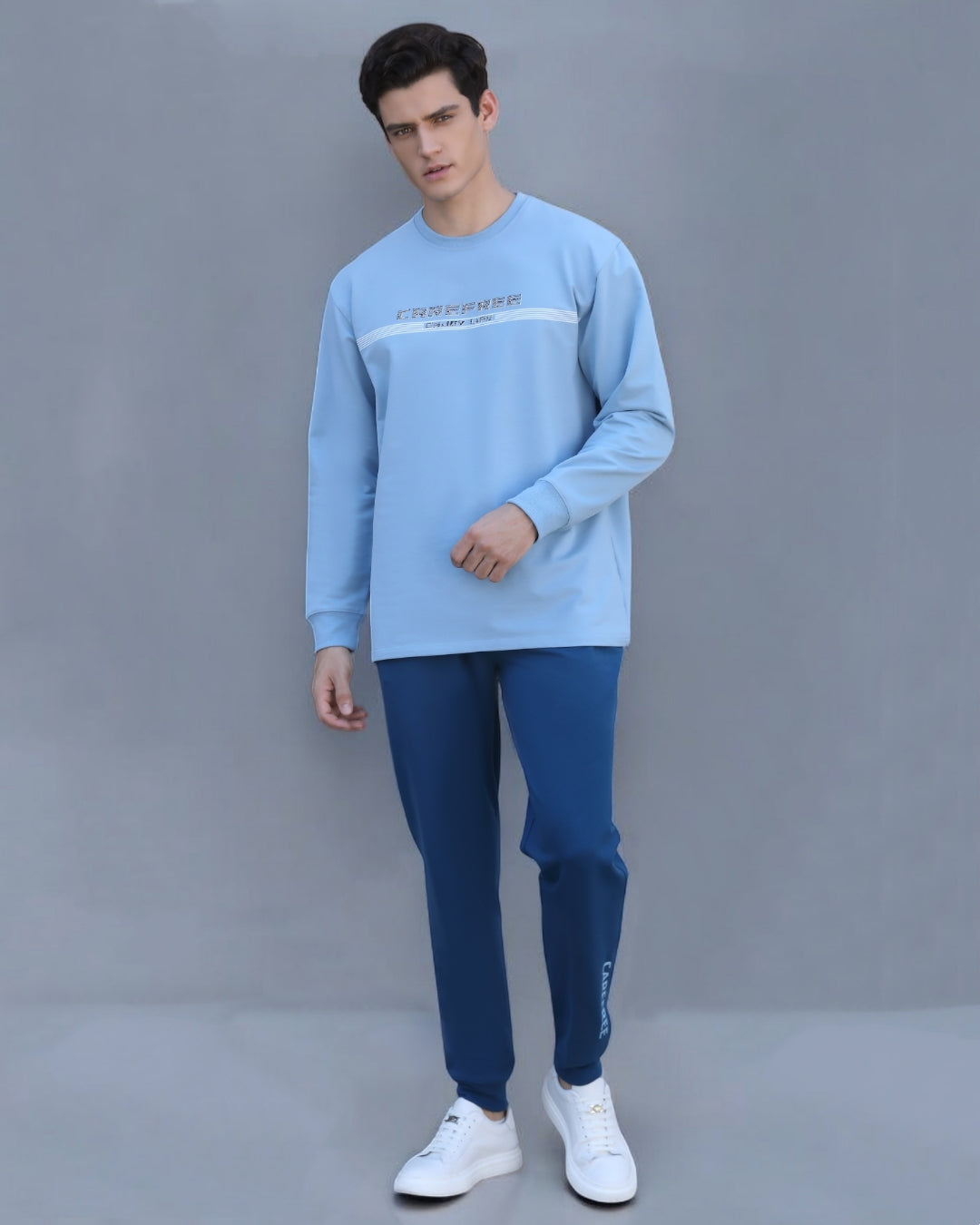 Mens Printed Sweatshirt with Joggers